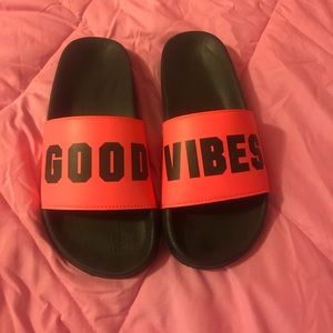 Neon Pink Slide Flip flops